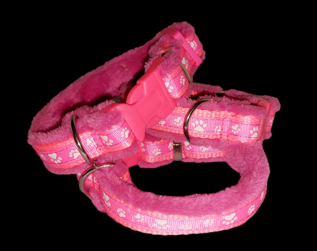 Obojek - růžový - šíře 20mm/max.obvod 28cm