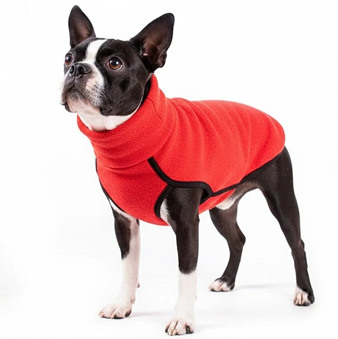 Fleece vesta červená