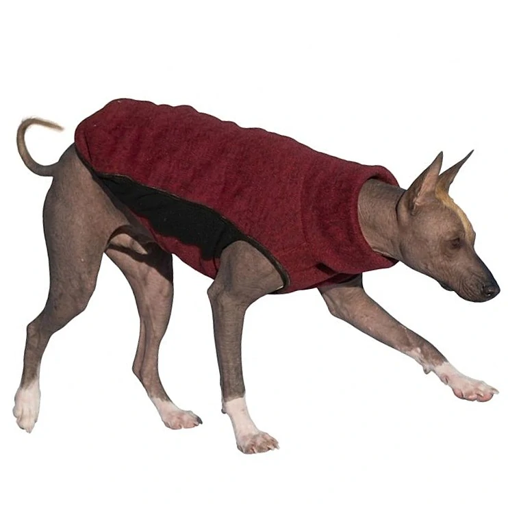 Fleece vesta - červenočerný melír vel.50
