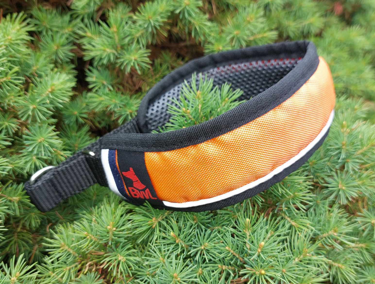 Obojek polostahovací s pěnou oranžový