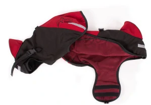 Zimní softshellová bunda - červenočerná