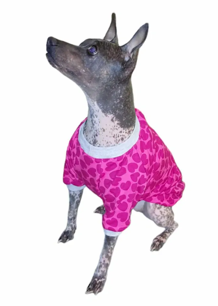 Mikina růžová se srdíčky vel.38