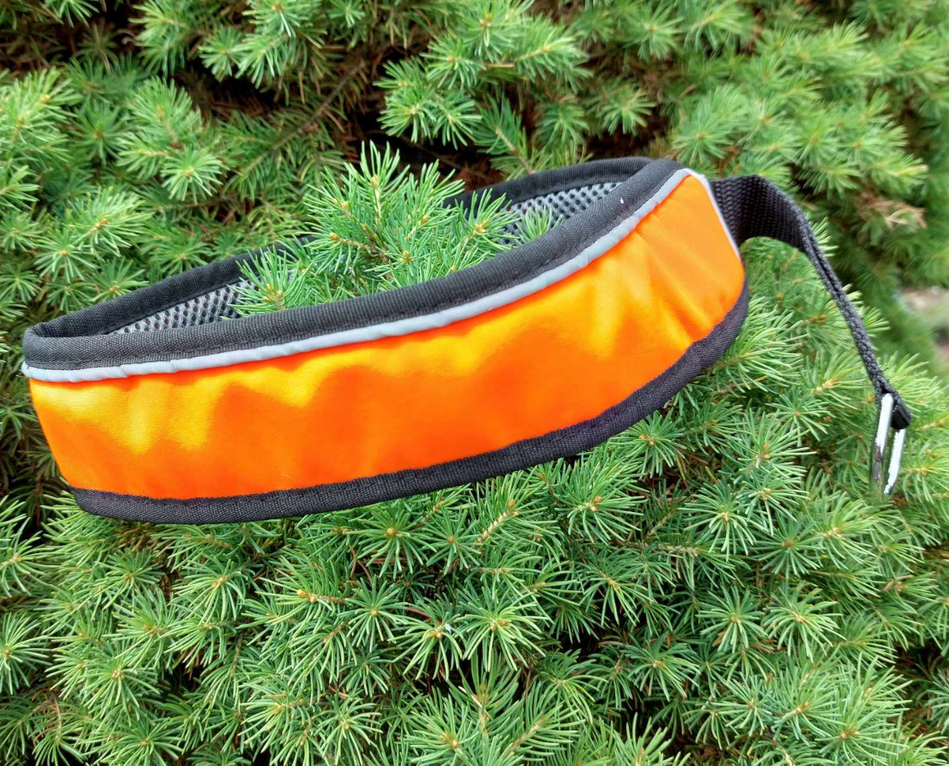 Obojek polostahovací s pěnou oranžový