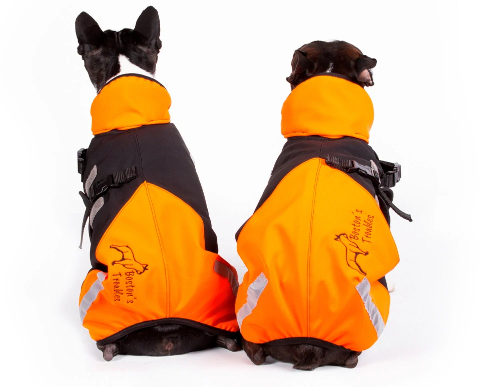 Zimní softshellová bunda - neon oranžová černá