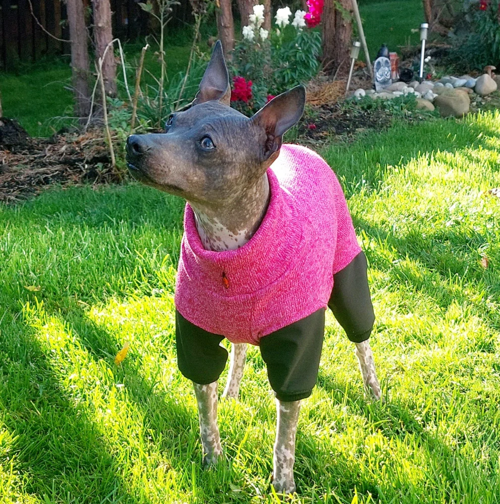 Overal - malinový pletený fleece, nepromokavé nohavice