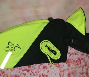Zimní softshellová bunda - neon žlutá černá vel.35
